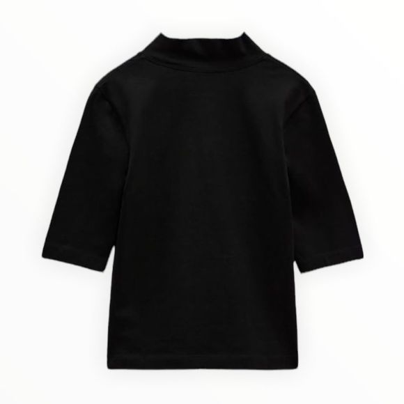 ZARA Women | Black | MOCK NECK TOP - Picture 2 of 8